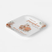 甘い小さなかぼちゃの秋の赤ちゃんシャワー ペーパープレート (傾斜あり)