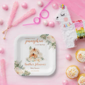 甘い小さなかぼちゃの秋の赤ちゃんシャワー ペーパープレート (パーティー)