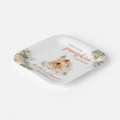 甘い小さなかぼちゃの秋の赤ちゃんシャワー ペーパープレート (傾斜あり)