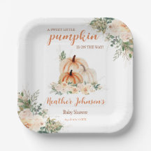 甘い小さなかぼちゃの秋の赤ちゃんシャワー