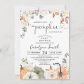 甘い小さなかぼちゃの秋ベビーシャワー招待状 招待状 (正面)