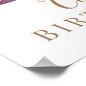 甘い小さなかぼちゃの誕生日標識 ポスター (角)