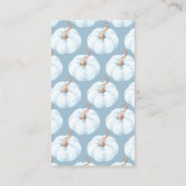 甘い小さなかぼちゃの赤ちゃんシャワーおむつラッフル エンクロージャーカード (裏面)