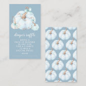 甘い小さなかぼちゃの赤ちゃんシャワーおむつラッフル エンクロージャーカード (正面/裏面)