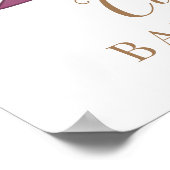 甘い小さなかぼちゃの赤ちゃんシャワーのサイン ポスター (角)