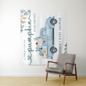 甘い小さなかぼちゃの赤ちゃんシャワーの背景 タペストリー (インサイチュ)