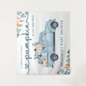 甘い小さなかぼちゃの赤ちゃんシャワーの背景 タペストリー (正面)