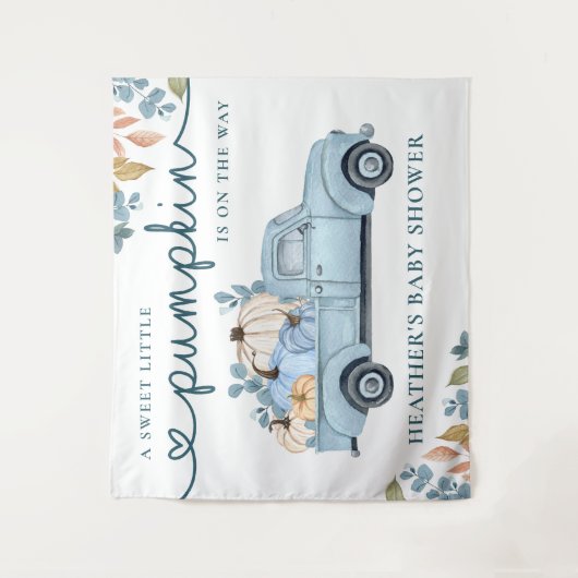 甘い小さなかぼちゃの赤ちゃんシャワーの背景 タペストリー (正面)