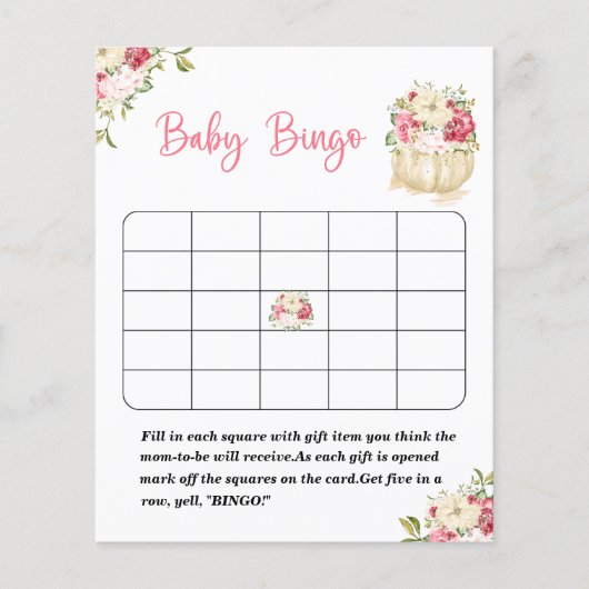 甘い小さなかぼちゃの赤ちゃんシャワービンゴゲーム (正面)