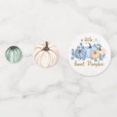 甘い小さなかぼちゃの赤ちゃんシャワー コンフェッティ (裏面)