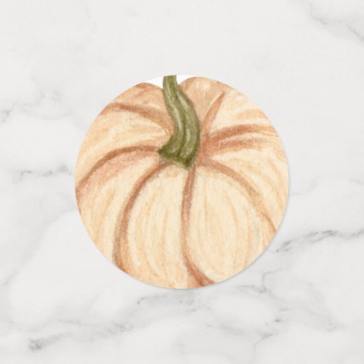 甘い小さなかぼちゃの赤ちゃんシャワー コンフェッティ (スモール正面)