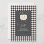 甘い小さなかぼちゃの赤ちゃんシャワー 招待状 (正面)