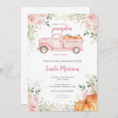 甘い小さなかぼちゃの赤ちゃん 招待状 (正面/裏面)