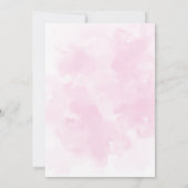 甘い小さなかぼちゃピンクのローズガールベビーシャワー 招待状 (裏面)