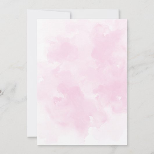 甘い小さなかぼちゃピンクのローズガールベビーシャワー 招待状 (裏面)