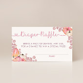 甘い小さなかぼちゃピンク秋おむつラッフル エンクロージャーカード