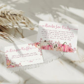 甘い小さなかぼちゃピンク秋おむつラッフル エンクロージャーカード