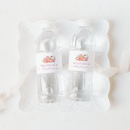 甘い小さなかぼちゃピンク秋の赤ちゃんシャワー ペットボトルラベル