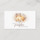 甘い小さなかぼちゃ中性おむつラッフル エンクロージャーカード (裏面)