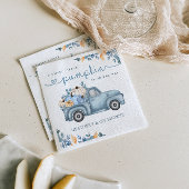 甘い小さなかぼちゃ青い秋の赤ちゃんシャワー スタンダードランチョンナプキン