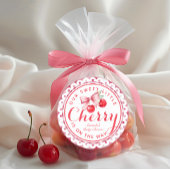甘い小さなさくらんぼ赤ちゃんシャワーお気に入りシール ラウンドシール