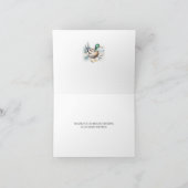 甘い小さなアヒルのギンガムベビーシャワー折り畳み サンキューカード (内部)