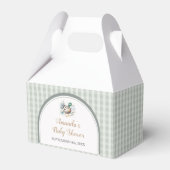 甘い小さなアヒルのマラードギンガムベビーシャワー フェイバーボックス (正面サイド)