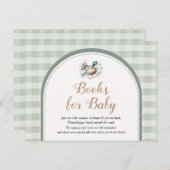 甘い小さなアヒルのマラードギンガムベビーシャワー ポストカード (正面/裏面)