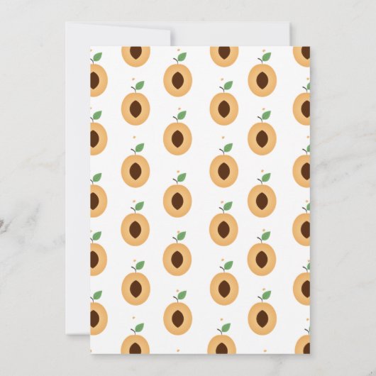 甘い小さなアプリコットの赤ちゃんシャワー 招待状 (裏面)