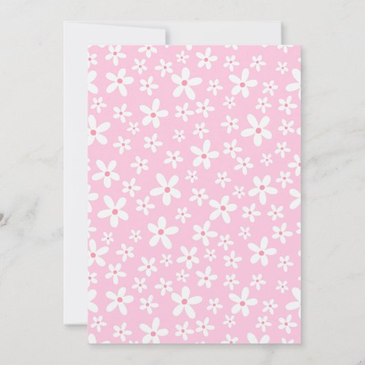 甘い小さなイチゴの赤ちゃんシャワー 招待状 (裏面)