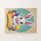 甘い小さなイースターラビットキッドパーソナライズされたズ ジグソーパズル (横)