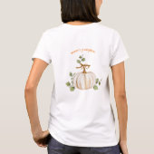 甘い小さなカボチャがベビーシャワーの途中にある Tシャツ (裏面)