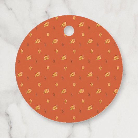 甘い小さなカボチャが赤ちゃんシャワーの途中にある フェイバータグ (裏面)