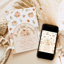 甘い小さなカボチャが赤ちゃんシャワーの途中にある