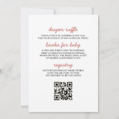 甘い小さなカボチャのピンクのトラックの女の子ベビーシャワー 招待状 (裏面)