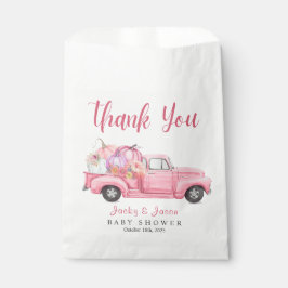 甘い小さなカボチャのピンクの女の子ベビーシャワー フェイバーバッグ