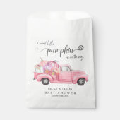 甘い小さなカボチャのピンクの女の子ベビーシャワー フェイバーバッグ (正面)