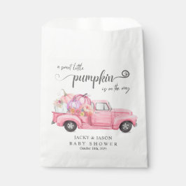 甘い小さなカボチャのピンクの女の子ベビーシャワー フェイバーバッグ