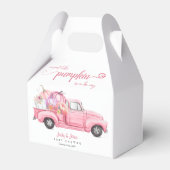 甘い小さなカボチャのピンクの女の子ベビーシャワー フェイバーボックス (裏面サイド)