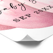 甘い小さなカボチャのピンクの赤ちゃんシャワーへようこそ ポスター (角)