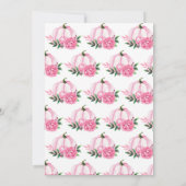 甘い小さなカボチャのミニマリストピンクの赤ちゃんシャワー 招待状 (裏面)