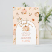 甘い小さなカボチャの誕生日感謝していあなた カード (スタンド正面)