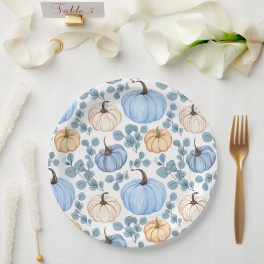 甘い小さなカボチャの赤ちゃんシャワー紙プレート ペーパープレート (ウェディング)