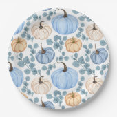 甘い小さなカボチャの赤ちゃんシャワー紙プレート ペーパープレート (正面)