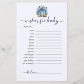 甘い小さなカボチャの願いベビーアドバイスカード (正面)