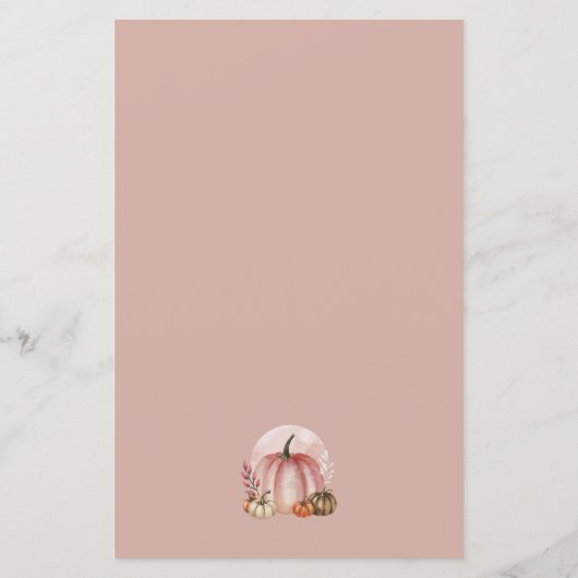 甘い小さなカボチャの願いベビーアドバイスカード (裏面)