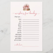 甘い小さなカボチャの願いベビーアドバイスカード (正面)