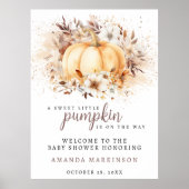 甘い小さなカボチャ中立の赤ちゃんシャワーへようこそ ポスター (正面)