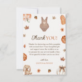 甘い小さなカボチャ中立秋赤ちゃんシャワー サンキューカード (正面)