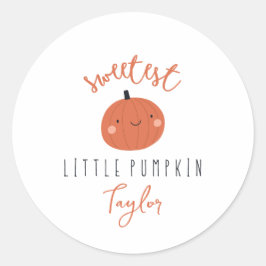 甘い小さなカボチャ名前をカスタムする ラウンドシール